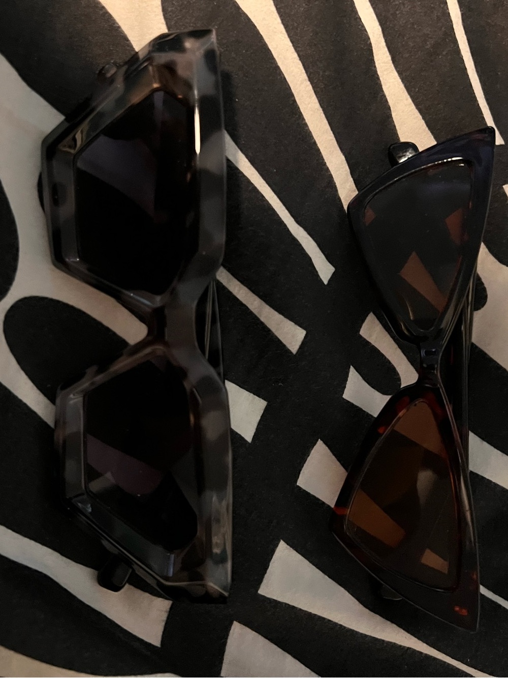 Forever 21 Tortoiseshell and Black Geometric Sunglasses Duo